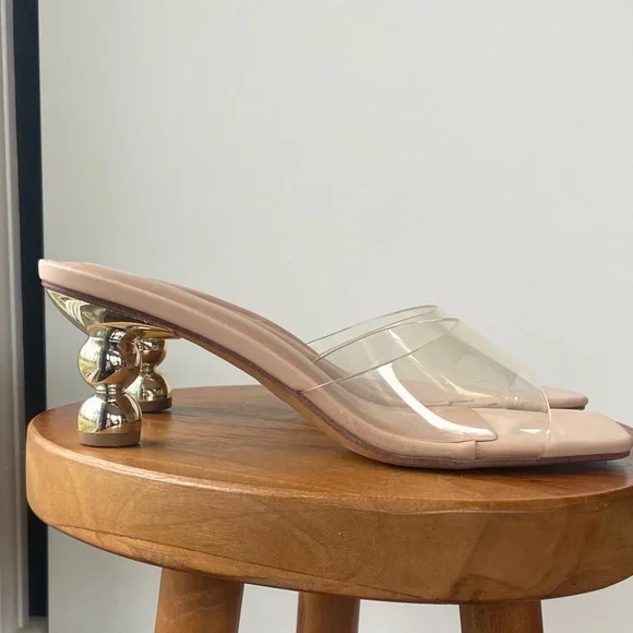 a new day Nude and Gold Heels - Picture 1 of 5